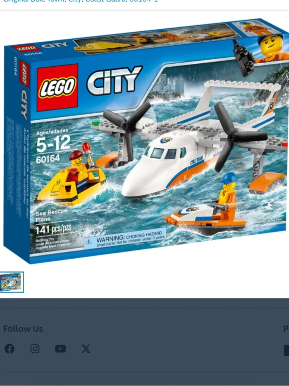 Lego City Set 60164 Sea Rescue Plane